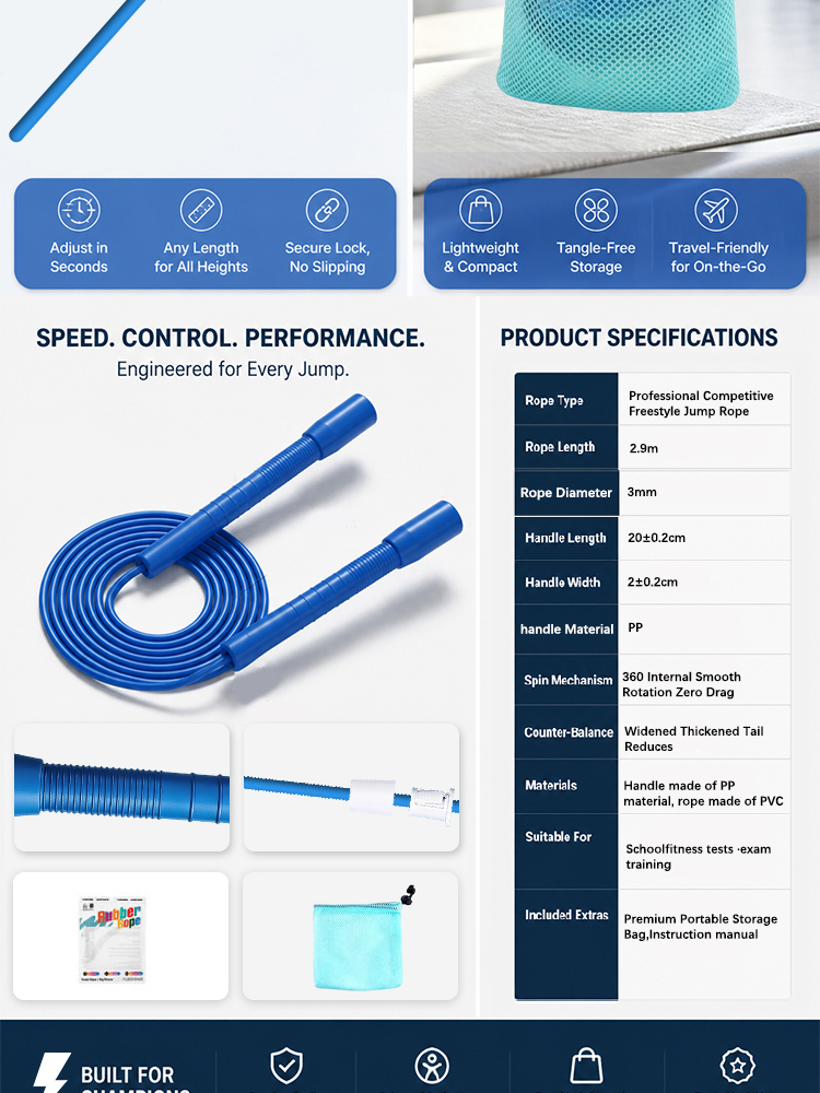 Скоростная скакалка YUEDONG с  – обзор и цена Skipping Rope Pvc
